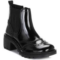 kickers womens black kopey chelsea leather boots womens low ankle boot ...