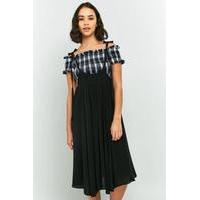 Kimchi Blue Lemon Meringue Midi Skirt, BLACK