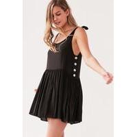 Kimchi Blue Shirley Tie-Shoulder Babydoll Dress, BLACK