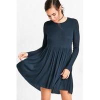 Kimchi Blue Vidal Cosy Long-Sleeve Babydoll Mini Dress, BLUE