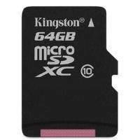 kingston 64gb microsdxc flash card class 10 single pack without adapte ...