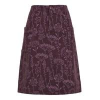 Kilma Printed Cord A-Line Mid Length Skirt Lavender