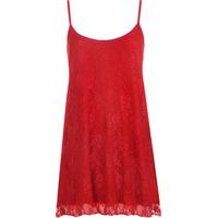 kinley lace strappy sleeveless top red