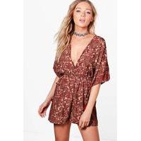 Kimono Printed Playsuit - multi