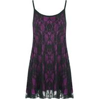 kinley lace strappy sleeveless top dark purple