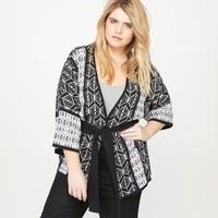 kimono jacquard cardigan