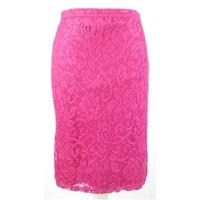 kim company 28 waist fuchsia floral lace skirt