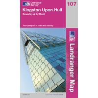 Kingston upon Hull - OS Landranger Active Map Sheet Number 107