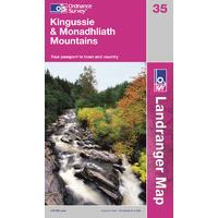 Kingussie & Monadhliath Mountains - OS Landranger Active Map Sheet Number 35