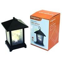 Kingavon 22.5cm Black LED Lantern, Plastic, 