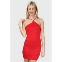 Kirsty Halter Neck Bodycon Mini Dress