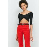 kimchi blue dont get it twisted cropped top black