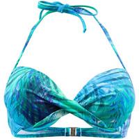 Kiwi Turquoise Balconnet Swimsuit Amazonie women\'s Mix & match swimwear in blue