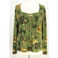 kim co size xl green mix long sleeved top