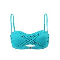 Kiwi Turquoise Bandeau Swimsuit Top Noemie Savannah