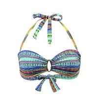 kiwi multicolor bandeau swimsuit top oceane