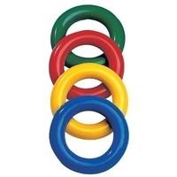 Kids Garden Game Out Door Activities Fun Soft Coated Couloured Rings (pack Of 4)
