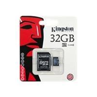 Kingston - Flash memory card ( microSDHC to SD adapter included ) - 32 GB - Class 4 - microSDHC