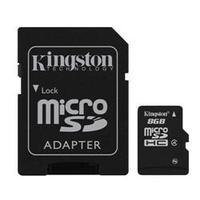 Kingston - Flash memory card ( microSDHC to SD adapter included ) - 8 GB - Class 4 - microSDHC