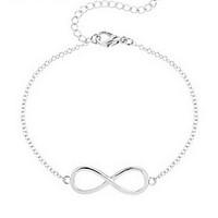 Kimiing Gold/Silver Infinite 8 Shape Chain Bracelet Jewelry Christmas Gifts