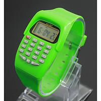 kids charm watch calculator calendar quartz digital candy color cool w ...