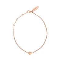 kirstin ash heart charm bracelet 18k rose gold vermeil