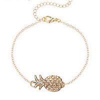 Kiming Korean Seweet Gold/Silver Chain Pineapple Fruit Shape Bracelet Jewelry