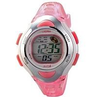 Kids\' Sport Watch Digital Watch LCD Calendar Chronograph Water Resistant / Water Proof Alarm Digital Rubber Band Pink