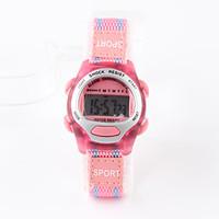 Kids\' Sport Watch Digital Watch Water Resistant / Water Proof Digital Fabric Band Pink