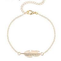 Kiming Korean Seweet Gold/Silver Chain Leaf Shape Bracelet Jewelry