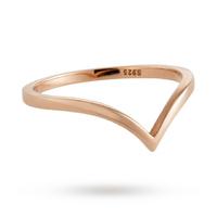 Kirstin Ash Chevron Ring 18k-Rose Gold-Vermeil - Size 7