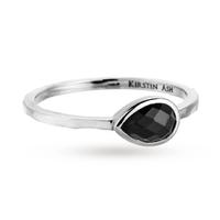 Kirstin Ash Teardrop Ring Black Onyx Sterling-silver - Size 7