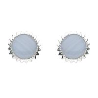 Kit Heath Silver Blue Lace Agate Stud 30292BU012