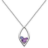 Kit Heath Serena Silver Amethyst Marquise Pendant 9147AMI016