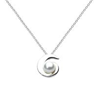 Kit Heath Silver Synthetic Pearl Swirl Necklace 90295SVW12