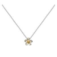 Kit Heath Silver and Gold Plated Wood Rose Necklace 90305GD012