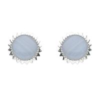 Kit Heath Silver Blue Lace Agate Stud 30292BU012