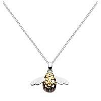 Kit Heath Sterling Silver Blossom Bumblebee Necklace 90339GD014