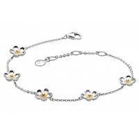 Kit Heath Silver Gold Plated Wood Rose Chain Bracelet 70307GD018