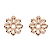 Kit Heath Madeleine Rose Gold Plated Flower Stud Earrings 40194RG016