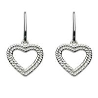 kit heath silver deuce heart earrings 60278hp011