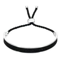 Kit Heath Silver and Black Fizz Adjustable Bangle 70314SWB12