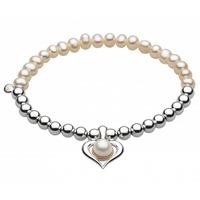 kit heath silver rose gold plated amelia pearl heart bracelet 70239rfp ...