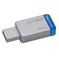 Kingston Technology Datatraveler 50 64gb 64gb Usb 3.0 (3.1 Gen 1) Type-a Bluesilver Usb Flash Drive