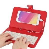 KKmoon 4.2-6.8 Inches Android Micro 5-Pin Wired QWERTY Keyboard Case Phone Stand for Huawei Xiaomi HTC Samsung S7 edge with OTG Function