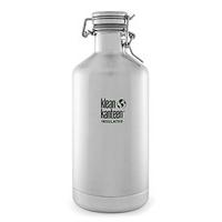 Klean Kanteen Brushed Stainless Classic Vacuum Insulated Growler Storage with Swing Lok Cap, 64-Ounce