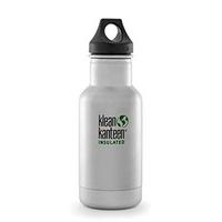 Klean Kanteen Classic 355ML Water Bottle with Loop Cap (Brushed Stainless)