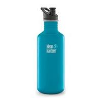 Klean Kanteen Classic Stainless Steel Bottle with Sports Cap-Brushed Stainless-27 oz, Größe:0.800 Liter;Farbe:Channel Island