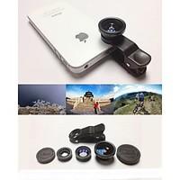 KLW 3 in 1 Wide Angle lens /Macro lens/180 Fish Eye Lens/ Kit Set for iPhone 5 /6 /iPad and Others
