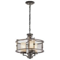 KL/AHRENDALE3 Ahrendale 3 Light Anvil Iron Duo Mount Chandelier